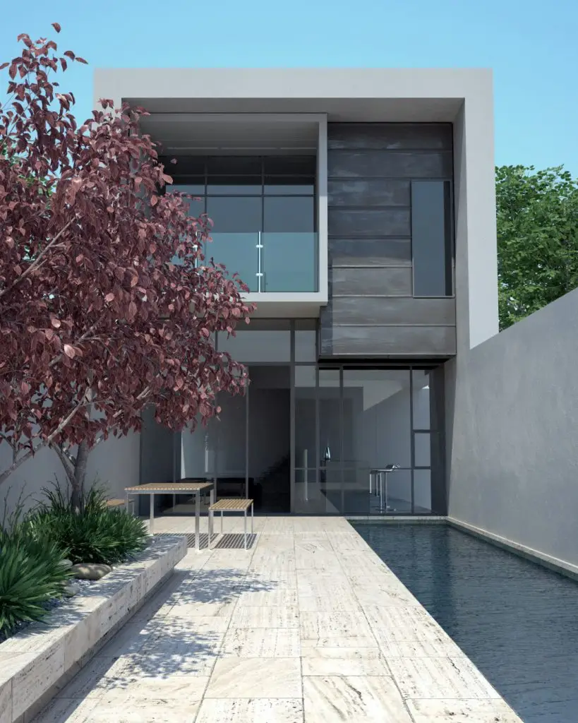 Luxury modern home with pool